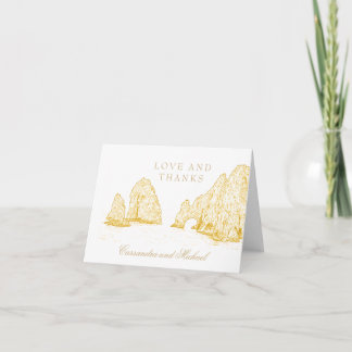 Tarjeta De Agradecimiento Cabo San Lucas | Boda de Destino | Gracias 