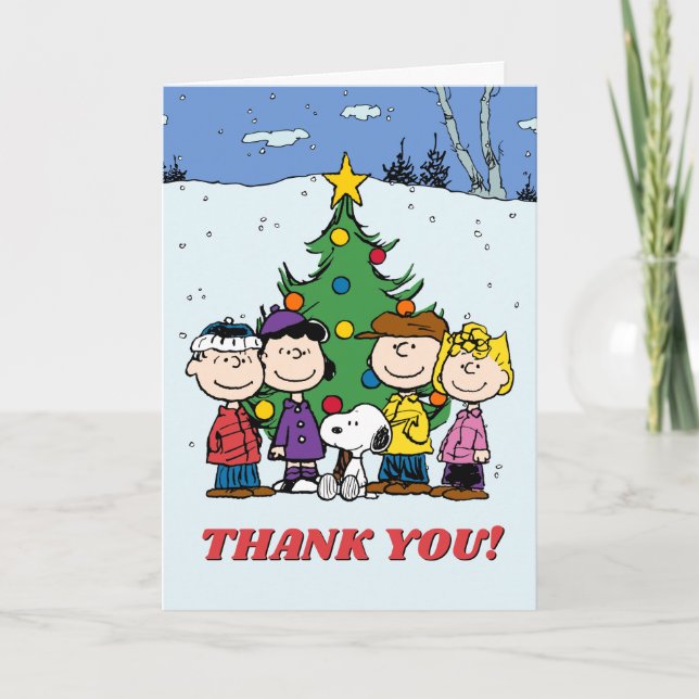Tarjeta De Agradecimiento Cacahuetes | Cumpleaños de Invierno Gracias (Anverso)