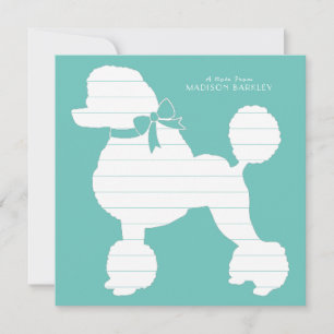 Tarjeta De Agradecimiento Cachorro de perro caniche