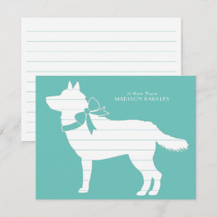Tarjeta De Agradecimiento Cachorro de perro Husky Siberiano Malamut