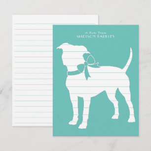Tarjeta De Agradecimiento Cachorro de perro Pit bull American Staffordshire