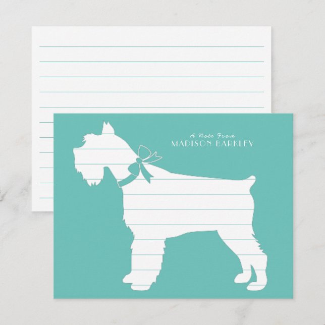 Tarjeta De Agradecimiento Cachorro de perro Schnauzer miniatura (Anverso / Reverso)