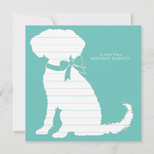 Tarjeta De Agradecimiento Cachorro de perro Schnoodle
