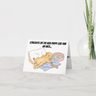 Tarjeta De Agradecimiento Cachorro Divertido Felicidades Nueva Congratulació