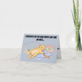 Tarjeta De Agradecimiento Cachorro Divertido Felicidades Nueva Pulgada Milla