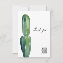 Tarjeta De Agradecimiento Cactus Dream ・ Moda moderna del desierto ・ Boho bo