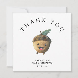 Tarjeta De Agradecimiento Caen pequeñas bellotas lindas - gracias