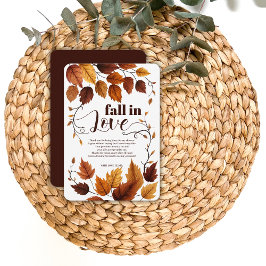 Tarjeta De Agradecimiento Caer Enamorada Del Otoño Deja Baby Shower