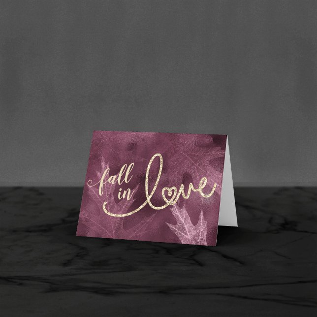 Tarjeta De Agradecimiento Caer enamorada del otoño | Foto de Mulberry Boda (Subido por el creador)