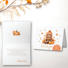 Tarjeta De Agradecimiento Caer Enamorada Oso De Teddy Doblado Gracias