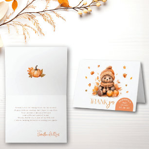 Tarjeta De Agradecimiento Caer Enamorada Oso De Teddy Doblado Gracias