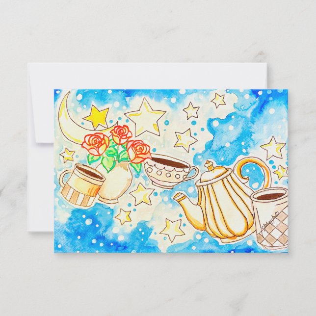 Tarjeta De Agradecimiento Café (Anverso)