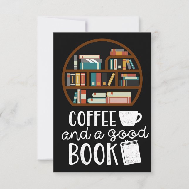 Tarjeta De Agradecimiento Café Amante Y Buenos Libros (Anverso)