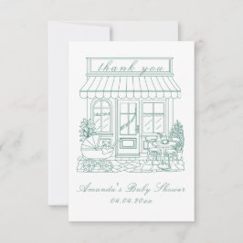 Tarjeta De Agradecimiento Cafe Bebe Bienvenida Baby Shower