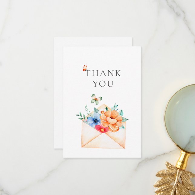 Tarjeta De Agradecimiento Café Boulangerie de París Acuarela (Anverso/Reverso In Situ)