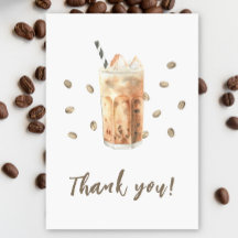 Café con hielo para preparar Baby shower Gracias