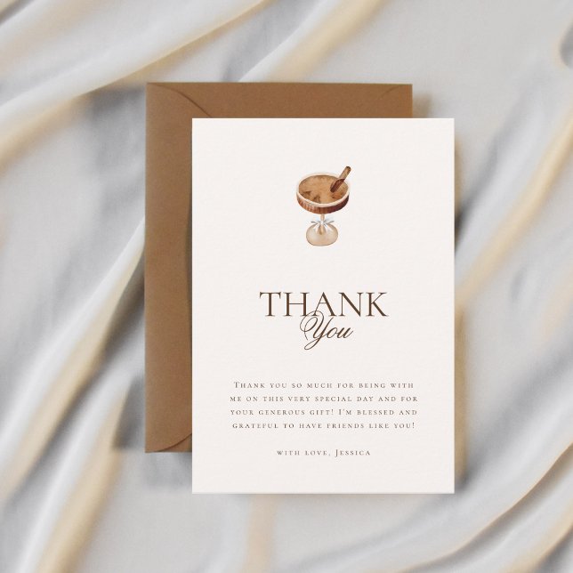 Tarjeta De Agradecimiento Café Espresso Amor está preparando ducha de novia (Subido por el creador)