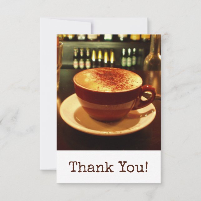 Tarjeta De Agradecimiento Café Gracias (Anverso)