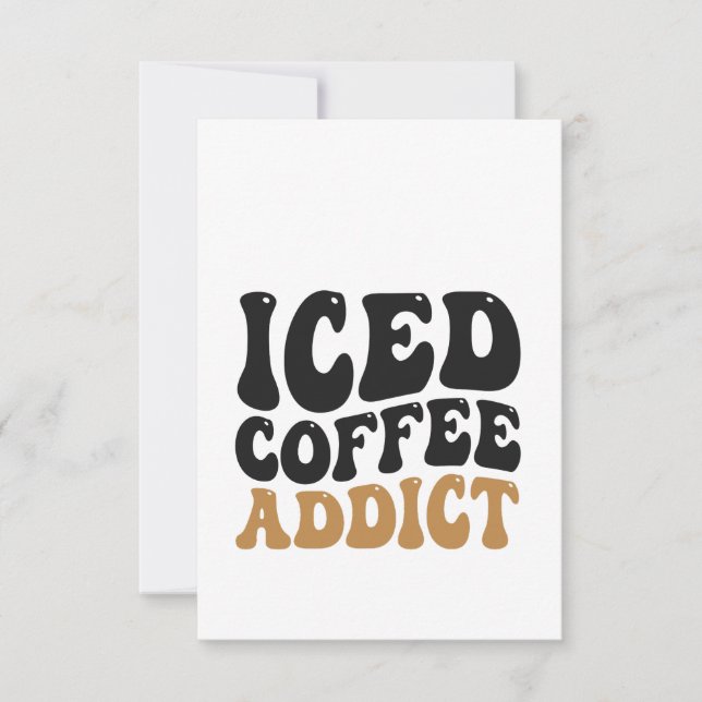 Tarjeta De Agradecimiento Café helado Addict Funny Caffeine Lover Gift (Anverso)