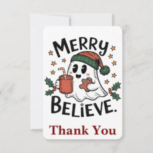 Tarjeta De Agradecimiento Café para beber espeluznante de Halloween Navidad