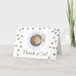 Tarjeta De Agradecimiento Café recién hecho Baby shower Gracias
