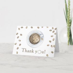 Tarjeta De Agradecimiento Café recién hecho Baby shower Gracias
