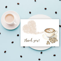 Café recién hecho Ducha de bebé Gracias