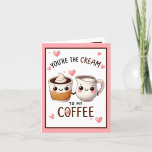 Tarjeta De Agradecimiento Café y Crema Kawaii Adorable