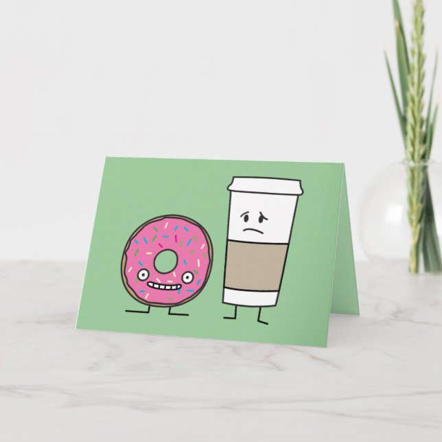 Tarjeta De Agradecimiento Café y donut (Anverso)