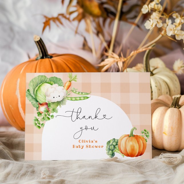 Tarjeta De Agradecimiento Caída Calabaza local ducha de bebé gracias (Subido por el creador)