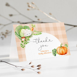 Tarjeta De Agradecimiento Caída Calabaza local ducha de bebé gracias