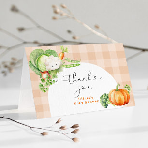 Tarjeta De Agradecimiento Caída Calabaza local ducha de bebé gracias