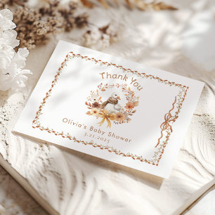 Tarjeta De Agradecimiento Caída de ganso pequeño Baby Shower neutral de géne