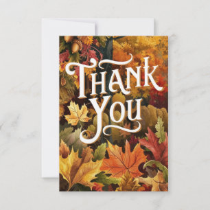 Tarjeta De Agradecimiento Caída de otoño encantada