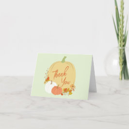 Tarjeta De Agradecimiento Caída del Baby Shower de calabaza