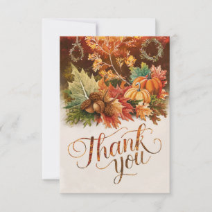 Tarjeta De Agradecimiento Caída mística del otoño