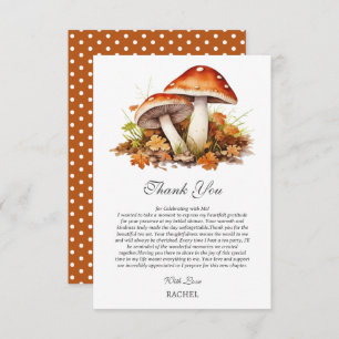 Tarjeta De Agradecimiento Caída Otoño Ducha Bridal Mushroom Forest