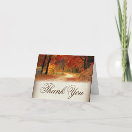 Tarjeta De Agradecimiento Caída Rústica Sale De Otoño Gracias Cartas