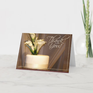 Tarjeta De Agradecimiento ¡Cala y pastel de bodas - gracias!