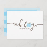 Calabaza Azul Oh Boy Baby Shower Fall Gracias