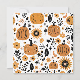 Tarjeta De Agradecimiento Calabaza capilar y flor de caída caprichosas perso