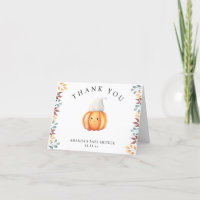 Calabaza de otoño en sombrero - gracias