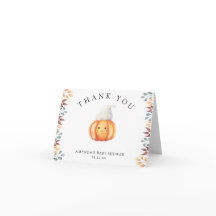 Calabaza de otoño en sombrero - gracias