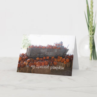 Tarjeta De Agradecimiento Calabaza especial