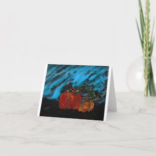 Tarjeta De Agradecimiento Calabaza naranja