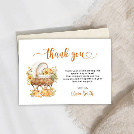 Tarjeta De Agradecimiento Calabaza pequeña de otoño