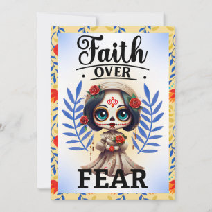 Tarjeta De Agradecimiento Calavera de azúcar de fe