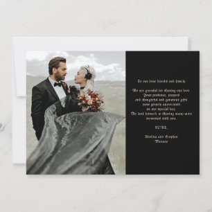 Tarjeta De Agradecimiento Calaveras Góticas de Hallowen Tarot Boda de Los Am