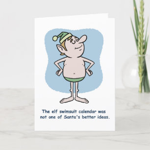 Tarjeta De Agradecimiento Calendario Elf Swimsuit