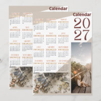 Calendario personalizado de pared con fotos 2027